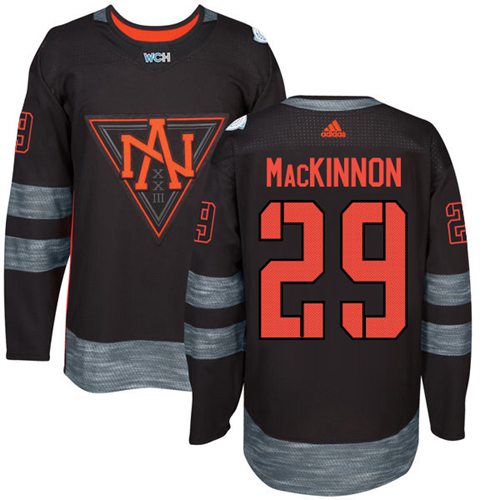 Team North America #29 Nathan MacKinnon Black 2016 World Cup Stitched Youth NHL Jersey